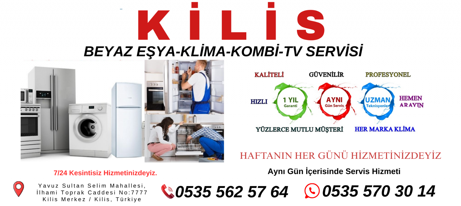 Kilis Beyaz Eşya Servisi